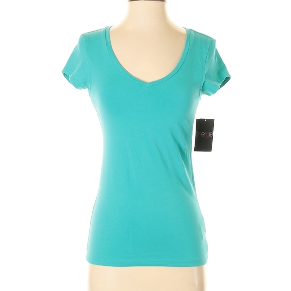 Energie Tops - Energie Teal V-Neck Tee New